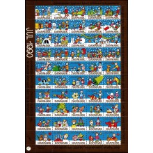 1990. Danmark. Julemærker, ufoldet helark. Glade børn ved juletid.